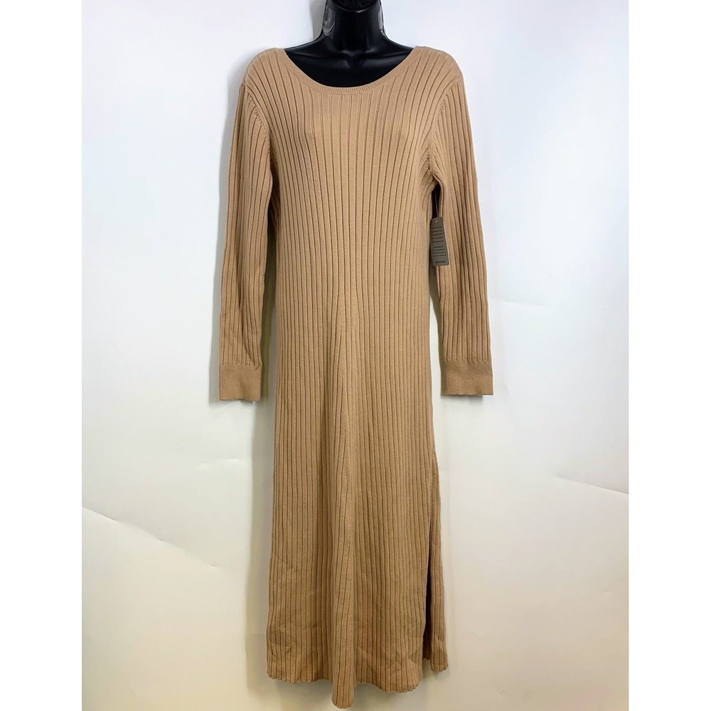 WAYF Dede x Emily Women's Hollie Ribbed Tight Knit Sweater Dress Size M NWT